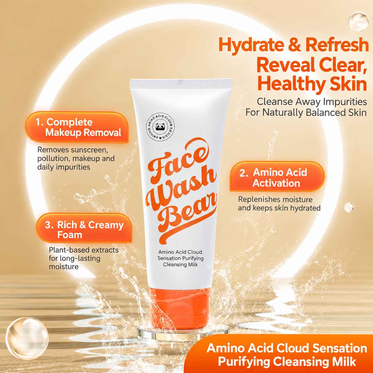 Amino Acid Cloud Sensation Purifying Cleansing Milk product details