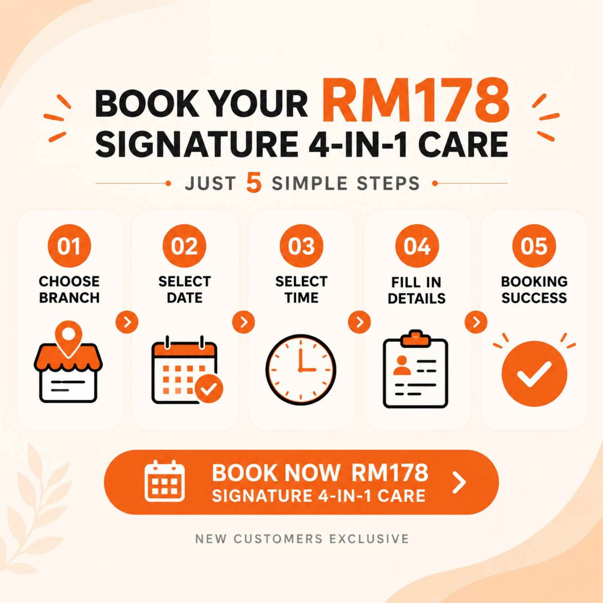 RM178 booking steps